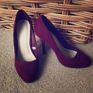 Burgundy Suede Heels